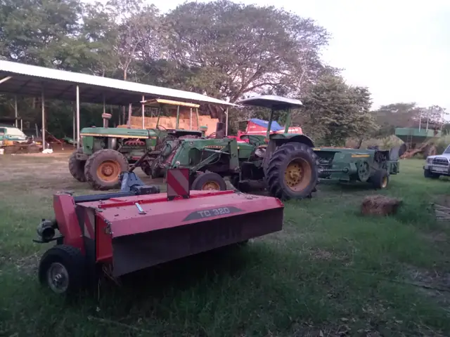 Farm machinery used to cut grass